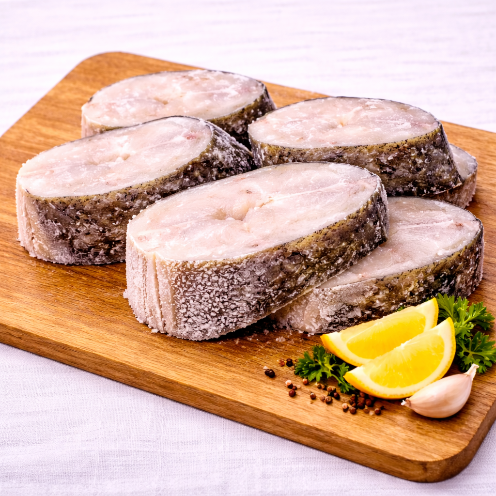 СТЕЙК  Трески с/м на шкуре (ВТ) 5 кг