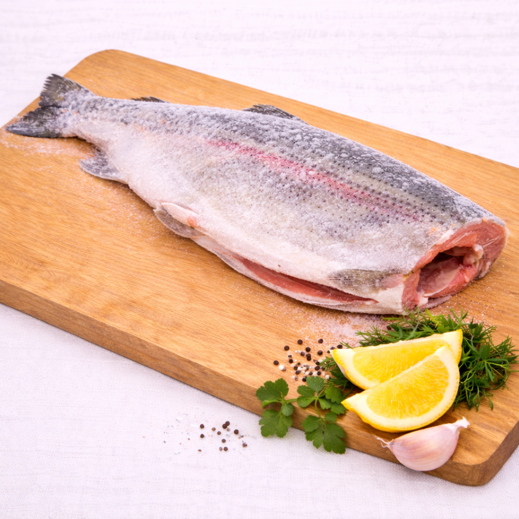 Форель ПБГ с/м  1,8-2,7  ПОШТУЧНО морская(Турция ) вес