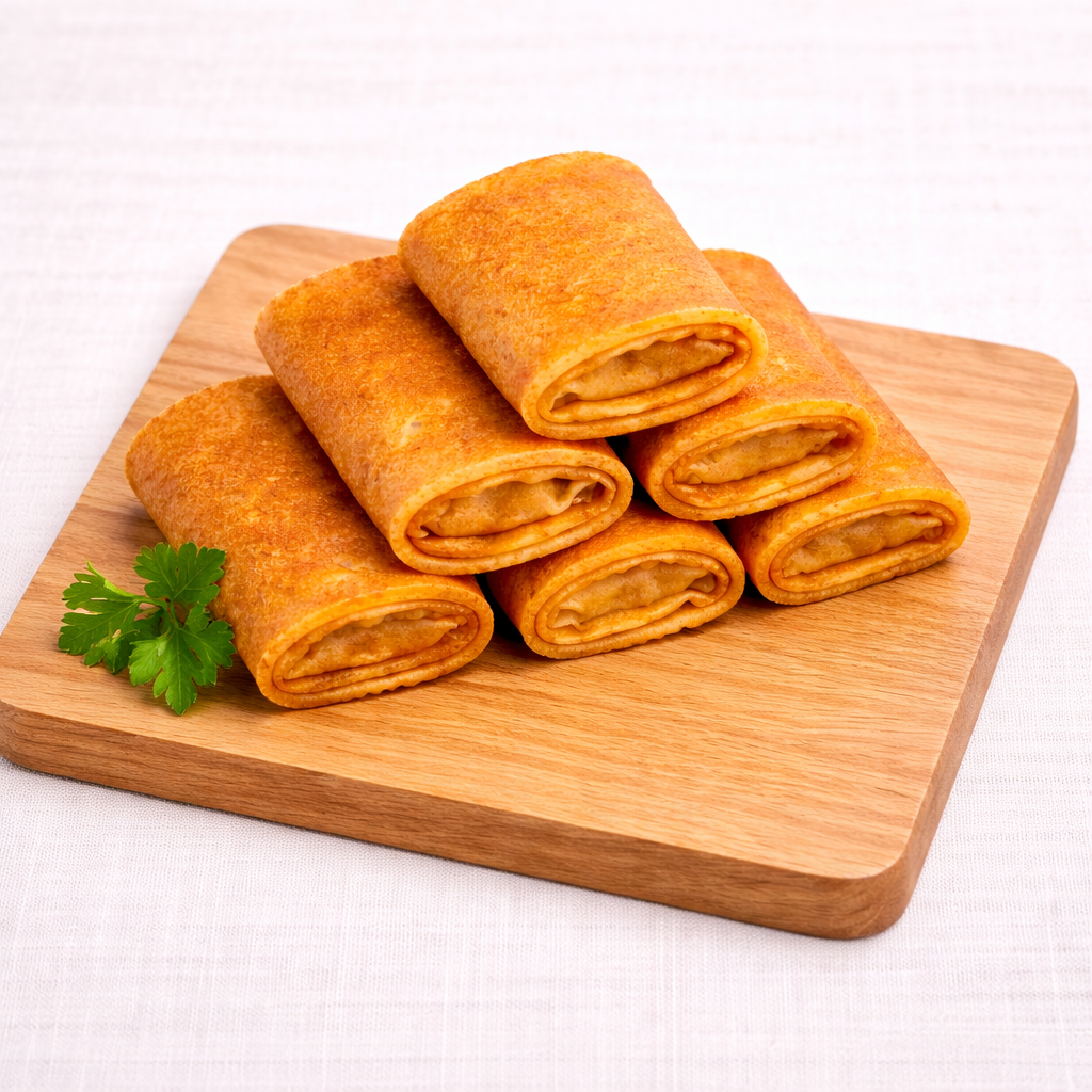 Блинчики домашние с творогом 