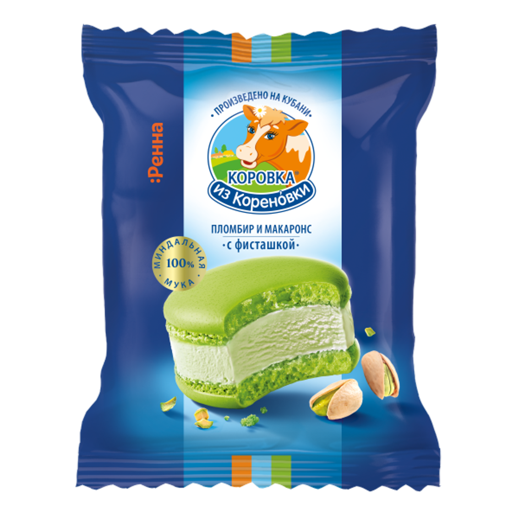 Мороженое пломбир фисташковый в печенье 