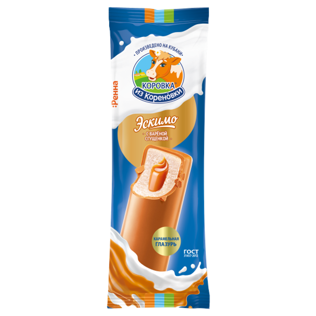 Мороженое эскимо пломбир ванильный с молоком сгущенным варен.