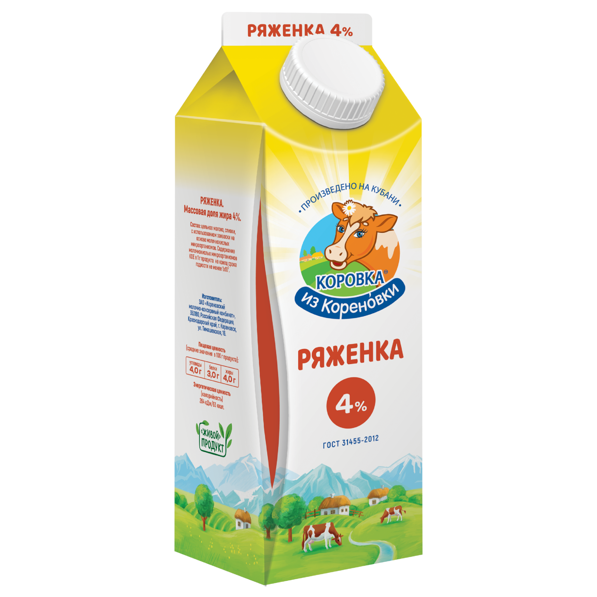 Ряженка 4% 950 г